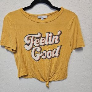 'Feelin' Good' Womans Crop Top With Tie